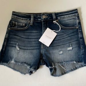 Kancan Distressed Denim Shorts High Waste
